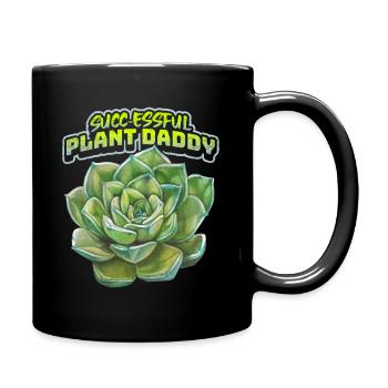 Succulents, Plant-Daddy, funny saying, Pun - Full Colour Mug - black - Right