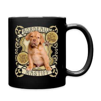 Bordeaux Mastiff, Chien, Bordeaux Grand Danois, Affiche - Mug uni - noir - Droite