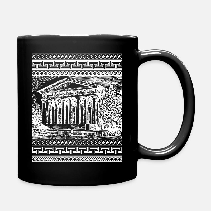 Temple de la Grèce antique Méandre grec - Mug uni - noir