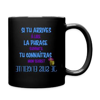 Secret Je suis Enceinte Cadeau Annonce Grossesse - Mug uni - noir - Droite