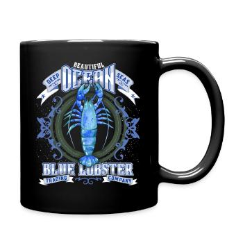 Marine-Lobster, Blue-Lobster, Vintage-Hummer - Tasse einfarbig - Schwarz - Rechts