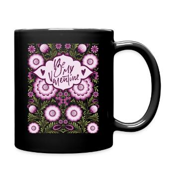 Be-My-Valentine, dicton romantique, Saint-Valentin - Mug uni - noir - Droite