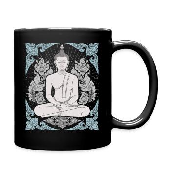 Buddhism Thai-Buddha Meditation-Buddha Thailand - Full Colour Mug - black - Right