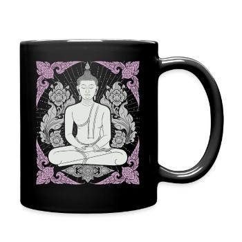 Buddhism Thai-Buddha Meditation-Buddha Thailand - Full Colour Mug - black - Right