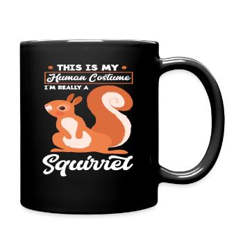 Süßes Eichhörnchen Kostüm - Tasse einfarbig - Schwarz - Rechts
