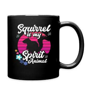 Squirrel Animal Favorite Animal - Full Colour Mug - black - Right