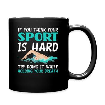 Swimming Sport Athlete Gift - Full Colour Mug - black - Right