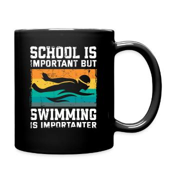 Swimming School Sport Swimmers - Full Colour Mug - black - Right