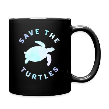 Bien-être animal Tortues - Mug uni - noir - Droite