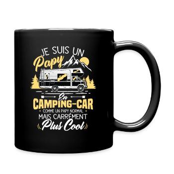 Je suis papy en camping-car comme un papy normal - Mug uni - noir - Droite