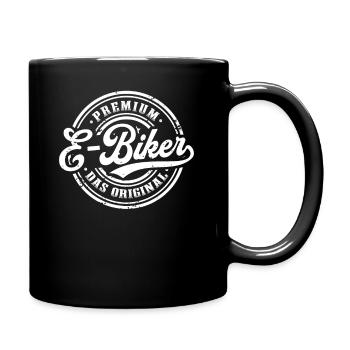 E-Bike Original Elektrofahrrad Vintage E-Biker - Tasse einfarbig - Schwarz - Rechts