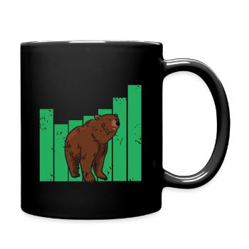 Vintage Cool Bear Market Cycle Investor T-Shirt - Full Colour Mug - black - Right