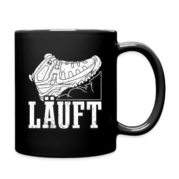 Läuft Wanderschuhe für Wanderer Wandern - Tasse einfarbig - Schwarz - Rechts