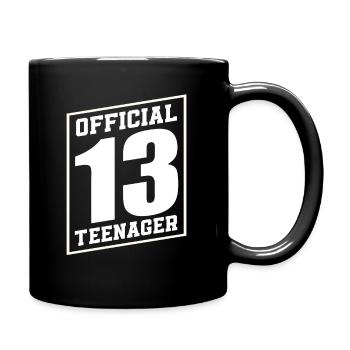 13th Birthday Boys Girls - Full Colour Mug - black - Right