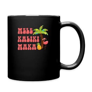Mele Kalikimaka, Hawaii Christmas Family Vacation - Full Colour Mug - black - Right