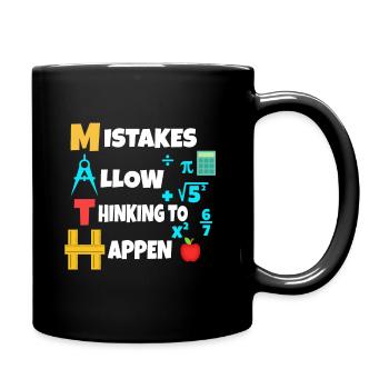 Dear math grow up and solve your own problems - Full Colour Mug - black - Right