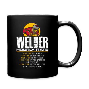 Soudeur Taux horaire Métallurgiste Métal Manufacturier - Mug uni - noir - Droite