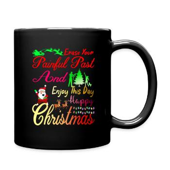 Enjoy This Day Happy Christmas - Full Colour Mug - black - Right