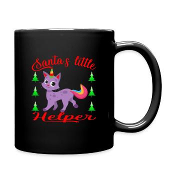Christmas Santa's Little Helper - Full Colour Mug - black - Right