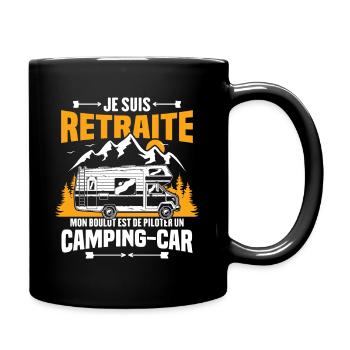 Je suis retraité et piloter un camping-car Cadeau - Mug uni - noir - Droite