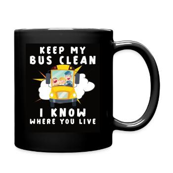 Funny School Bus Driver Appreciation anniversary - Tasse einfarbig - Schwarz - Rechts