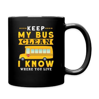 Funny School Bus Driver Appreciation anniversary - Tasse einfarbig - Schwarz - Rechts