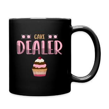 Kuchen Backen Bäcker Konditor - Tasse einfarbig - Schwarz - Rechts