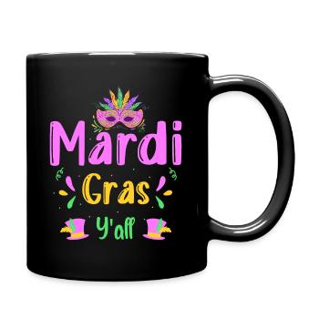 Mardi Gras Kostüm Mask - Tasse einfarbig - Schwarz - Rechts