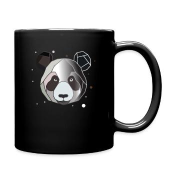 Panda Polygon - Tasse einfarbig - Schwarz - Rechts