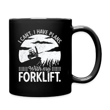 Forklift driver Forklift forklift driver Warehouseman - Full Colour Mug - black - Right
