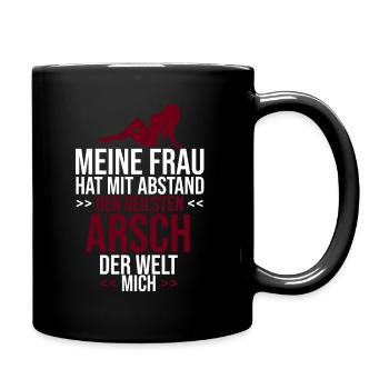 Meine Frau | Geschenkidee für Männer - Tasse einfarbig - Schwarz - Rechts