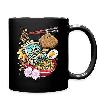 Kawaii Mummy Ramen Nouilles Cuisine japonaise - Mug uni - noir - Droite