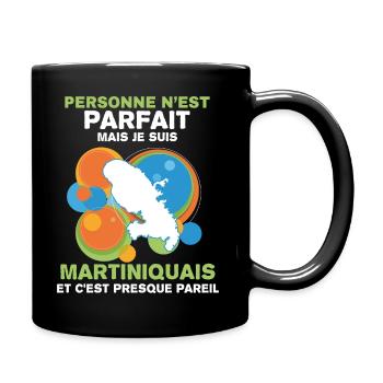 Humour Martinique Citation Martiniquais - Mug uni - noir - Droite