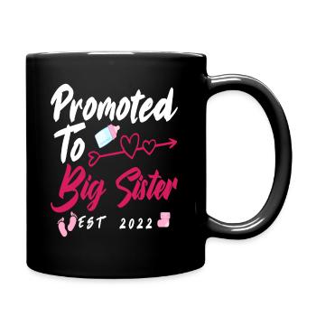 Cadeau de naissance de sœur grossesse 2022 - Mug uni - noir - Droite