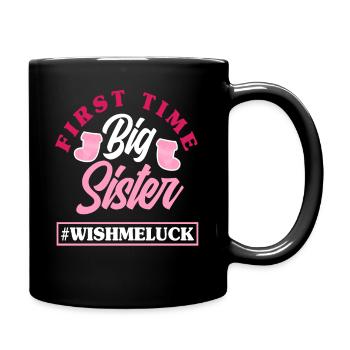 Girls Sister Siblings - Full Colour Mug - black - Right