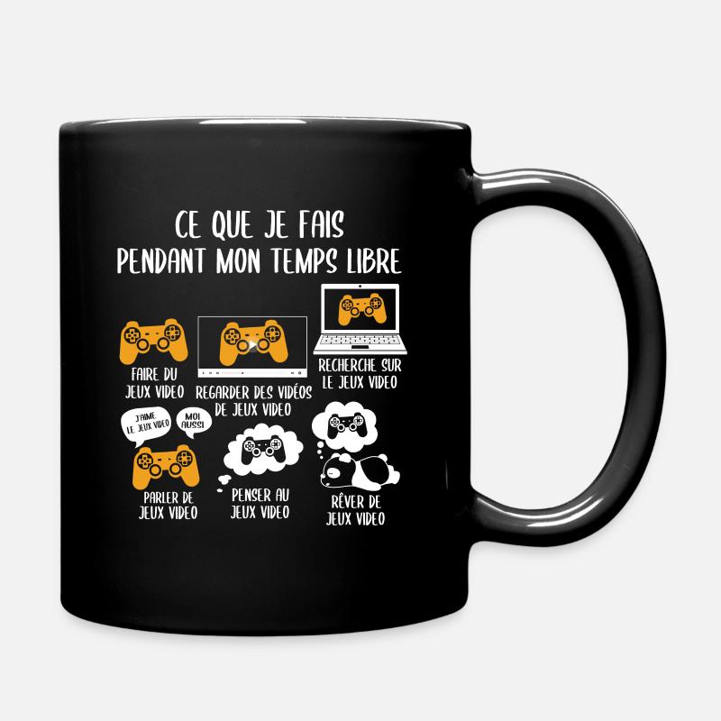Ce que je fais pendant mon temps libre Jeux video - Mug uni - noir