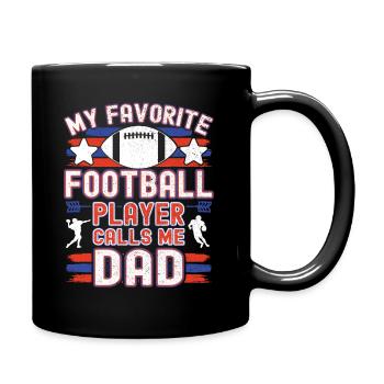 Football américain Papa Père Papa Joueur de football - Mug uni - noir - Droite
