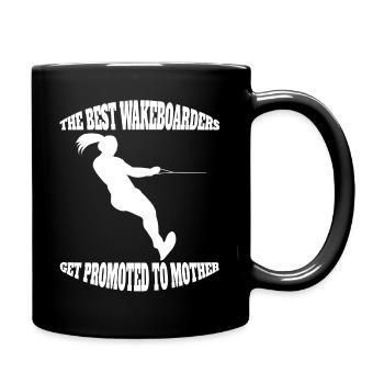 Wasserski Sportler Surfer Mutter Wasserskifahrerin - Tasse einfarbig - Schwarz - Rechts