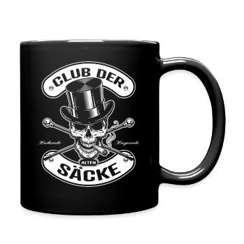 Geburtstag - Club der alten Säcke - Tasse einfarbig - Schwarz - Rechts