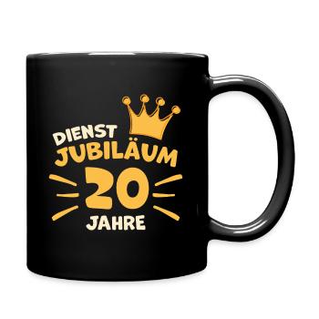 Dienstjubiläum 20 Jahre Firmenjubiläum Glückwunsch - Tasse einfarbig - Schwarz - Rechts