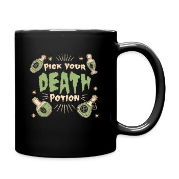 Aqua Tofana Skull Potion Mystery Fan Poison Bottle - Full Colour Mug - black - Right