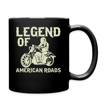 Legend of the American Roads - Full Colour Mug - black - Right