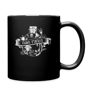 Aqua Tofana Line Art Poison Bottle Crime Fan - Full Colour Mug - black - Right