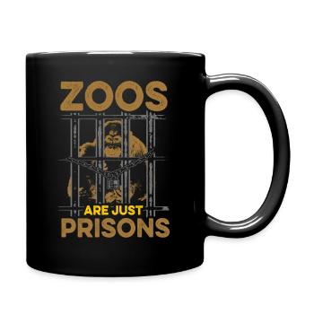 Les zoos ne sont que des prisons anti-protestation contre - Mug uni - noir - Droite