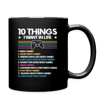 Gaming Gamer Playing Video Game Computer - Full Colour Mug - black - Right