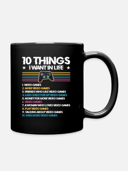Gaming Gamer Spielendes Videospiel Computer - Tasse einfarbig - Schwarz