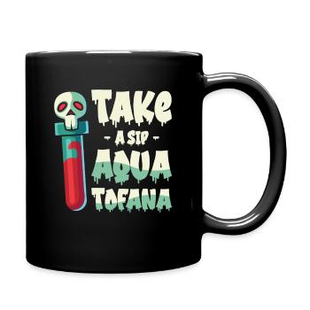 Aqua Tofana Skull Poison Bottle Conspiracy - Full Colour Mug - black - Right