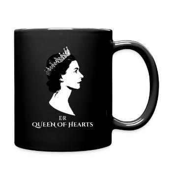 Queen Elizabeth II Queen of Hearts Always - Full Colour Mug - black - Right