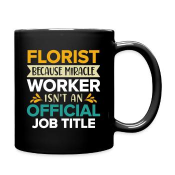 Citation motivante du fleuriste - Proverbe - Mug uni - noir - Droite