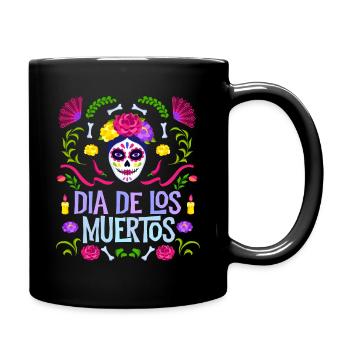 Dia-de-los-Muertos, La-Catrina sugar-skull, Mexico - Full Colour Mug - black - Right